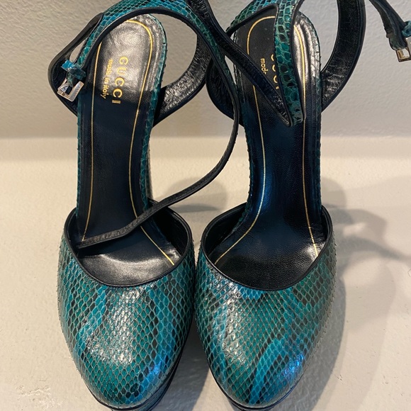 Gucci Huston Python Platform size 37.5 - Picture 1 of 6
